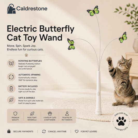 Wondimagegne Electric Butterfly Cat Toy Wand VIP