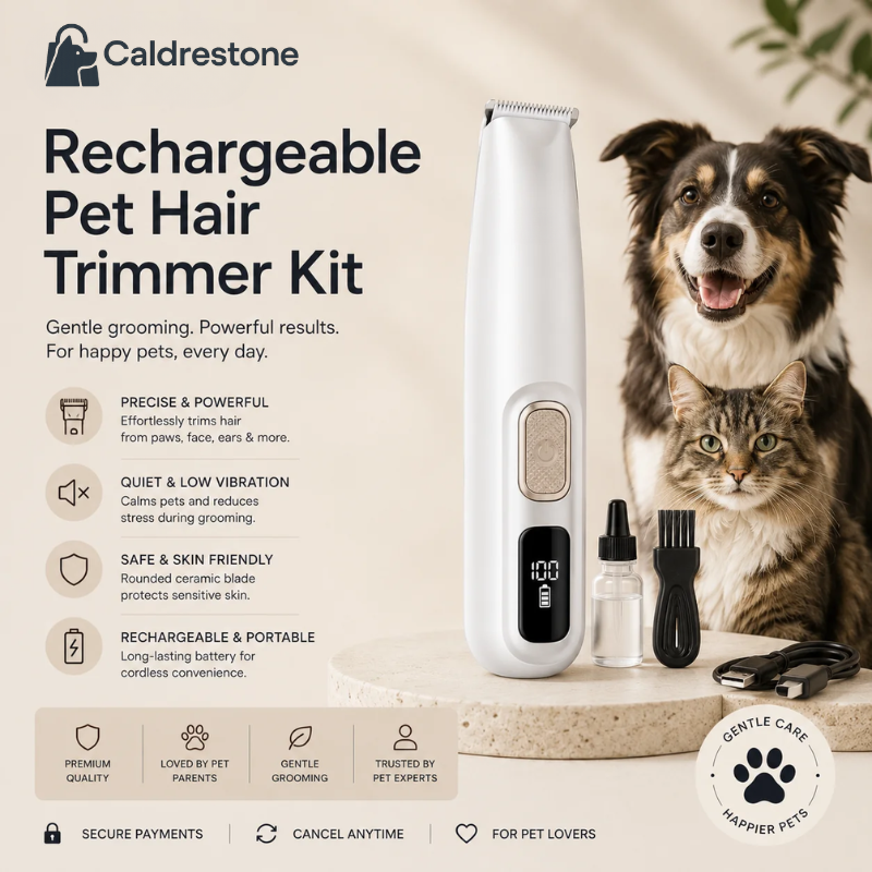 Wondimagegne Rechargeable Pet Hair Trimmer Kit