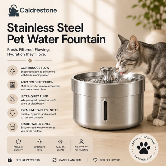 Wondimagegne Stainless Steel Pet Water Fountain